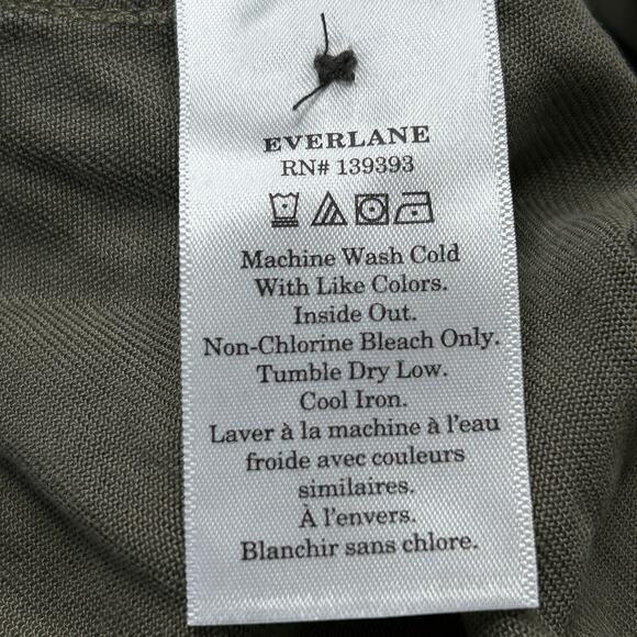 Everlane The Tencel Relaxed Chino Pants Olive Green High Rise Women 6 NWT Pocket - Picture 11 of 12